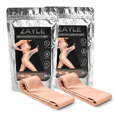 2 Pares - Meia calça a prova de rasgos e Anticelulite Brilho-Suave 20D  - Lisy