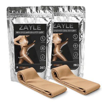 2 Pares - Meia calça a prova de rasgos e Anticelulite Brilho-Suave 20D  - Lisy