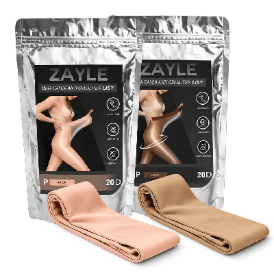 2 Pares - Meia calça a prova de rasgos e Anticelulite Brilho-Suave 20D  - Lisy